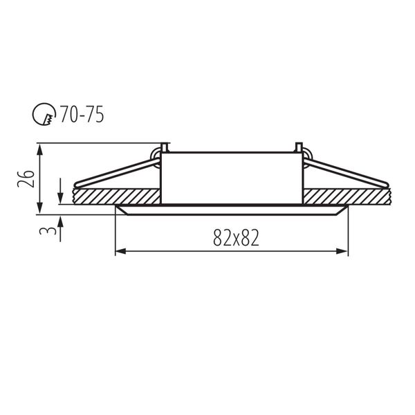 Точечный врезной светильник Kanlux Gwen CT-DTL50-B (18530) 16495 фото