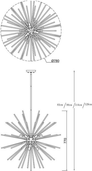 Люстра декоративная Zuma Line Urchin Pendant P0491-09C-F7DY 19896 фото