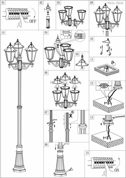 Фонарный столб Eglo 93454 Navedo 12347 фото