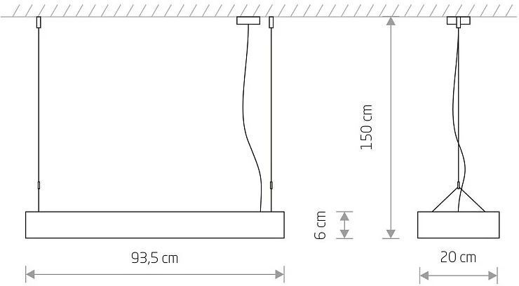 Подвес Nowodvorski 7532 SOFT LED GRAPHITE 90X20 ZWIS PL 26448 фото