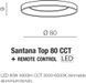 Потолочный светильник Azzardo SANTANA TOP 80 CCT CO + REMOTE CONTROL AZ4994 32098 фото 3