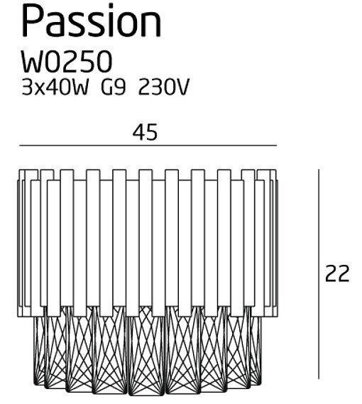 Кришталеве бра Maxlight W0250 PASSION 10699 фото