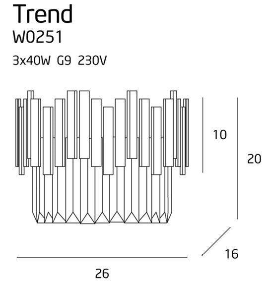 Хрустальное бра Maxlight W0251 TREND 10700 фото