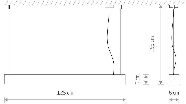 Підвіс Nowodvorski 7525 SOFT LED GRAPHITE 120X6 ZWIS PL 26451 фото