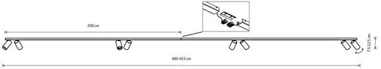 Спот-система Nowodvorski 7722 MONO VIII 2X200 BLACK PL 26151 фото