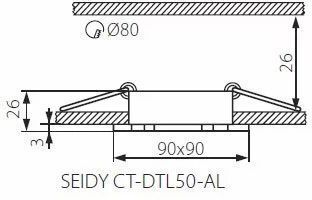 Точечный врезной светильник Kanlux Seidy CT-DTL50-AL (18281) 16485 фото