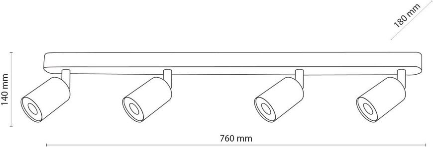 Спот з чотирма лампами TK LIGHTING 3297 24585 фото