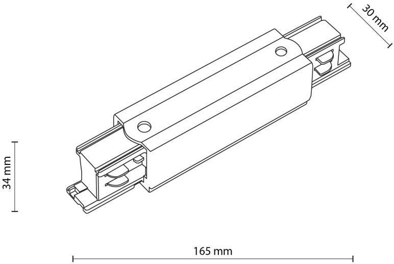 Прямий з&rsquo;єднувач з живленням TK Lighting TRACER 4532, 3 контури, чорний 33256 фото