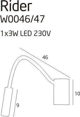 Бра спрямованого світла Maxlight W0046 Rider 10658 фото