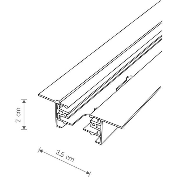 Шинопровід для трекової системи Nowodvorski 9014 PROFILE RECESSED TRACK 2 METERS 10486 фото