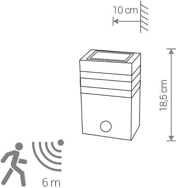 Настінний вуличний світильник Nowodvorski 7017 Rio Sensor 10514 фото