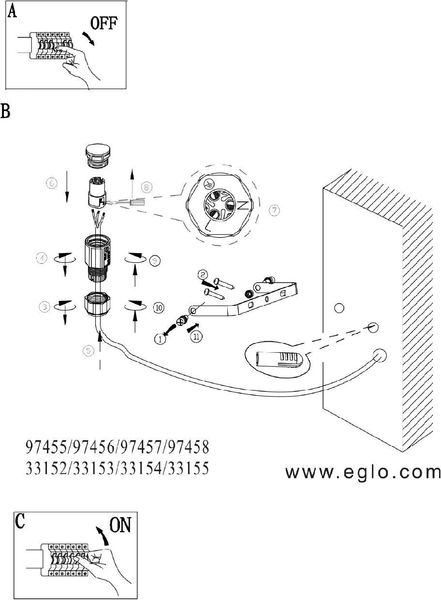 Светильник уличный Eglo 97455 Faedo 3 13415 фото