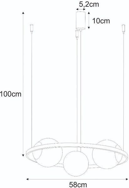 Люстра сучасна Zuma Line 5004 Orbit 33368 фото