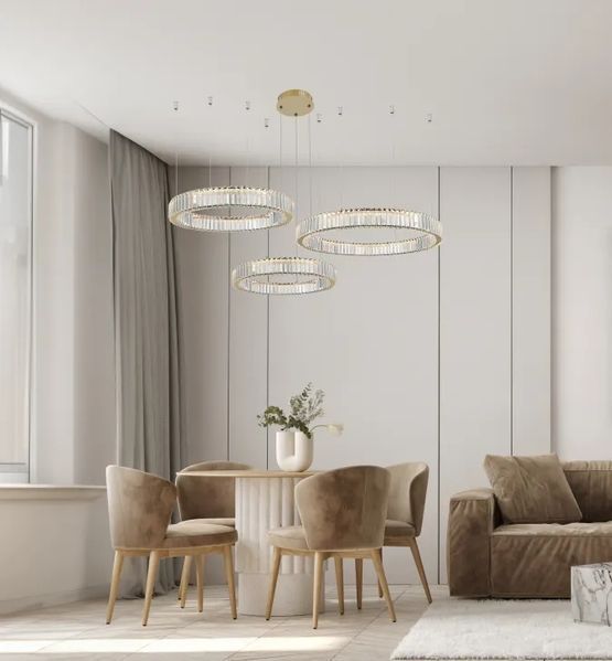 Кришталева люстра Azzardo SPARK PENDANT 40+60+80 DIMM GO AZ5794 AZ5794 фото