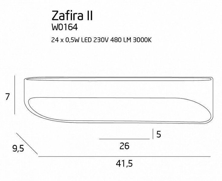 Декоративна підсвітка Maxlight W0164 Zafira 10671 фото