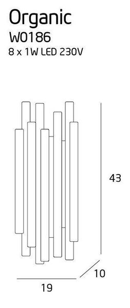 Бра декоративне Maxlight W0186 Organic Chrome 10677 фото