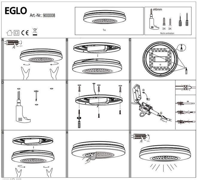 Стельовий світильник Eglo 900008 CAPASSO 31680 фото