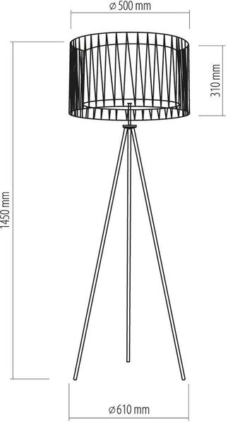 Торшер TK lighting 2899 Harmony Black 16731 фото