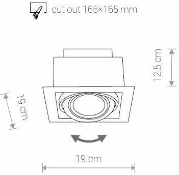 Точковий врізний світильник Nowodvorski 9571 Downlight ES111 10533 фото