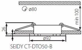 Точечный врезной светильник Kanlux Seidy CT-DTO50-B (18288) 16489 фото