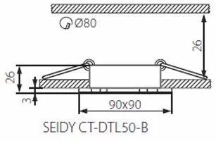 Точковий врізний світильник Kanlux Seidy CT-DTL50-B (18289) 16490 фото