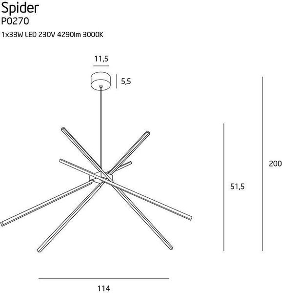 Люстра декоративная Maxlight P0270 Spider 10741 фото